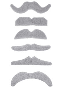 fausses moustaches, postiche, moustache postiche, moustache grise, Moustache Grise, 6 Modèles au Choix