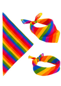 drapeau gay pride, drapeau gaypride, drapeau marche des fiertés, drapeau LGBT, bandana arc en ciel, bandana multicolore