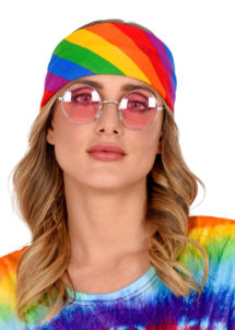 drapeau gay pride, drapeau gaypride, drapeau marche des fiertés, drapeau LGBT, bandana arc en ciel, bandana multicolore