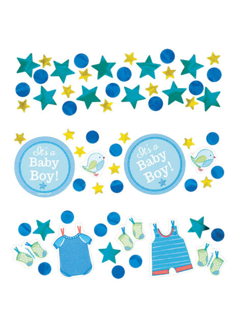 baby showers garçons, décorations baby shower, naissances garçons, confettis de table, Confettis de Table Baby Shower Garçon