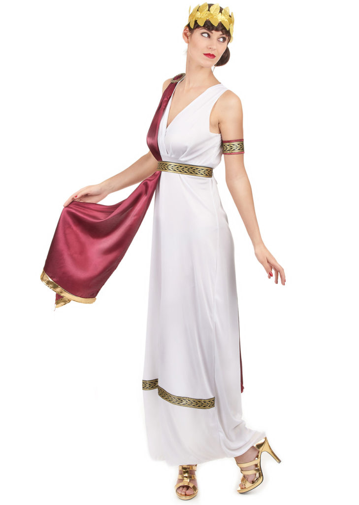 Déguisement De Déesse Grecque Pour Adulte Bristol Novelty - Robe Élégante Avec Drapé, Couronne, Ceinture Et Bracelets - Taille M (40-42)