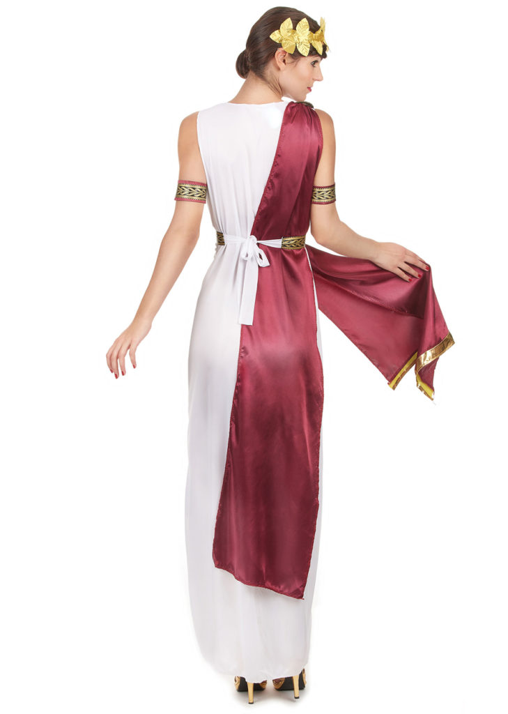 Kaerm Enfant Fille Déguisement Toge Romaine Antiquité Robe de Déesse Grecque Brillante Une Manche Longue Costume Grec Costume Halloween Carnaval Mascarade 5-16 ans Bleu clair 15-16 ans