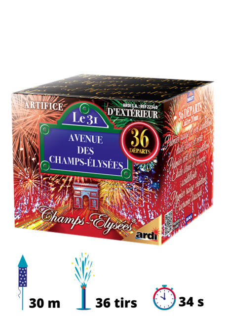 FEU D'ARTIFICE PORTABLE® CHAMPS-ÉLYSÉES® 7MN