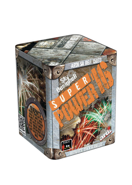 feux d'artifice automatiques, achat feux d'artifice paris, feux d'artifices compacts,, Feu d’Artifice Compact, Super Power 16