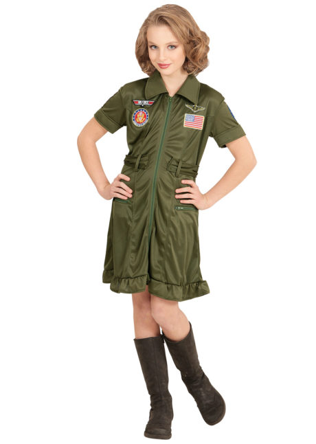 déguisement pilote de chasse fille, déguisement top gun fille, déguisement pilote enfant, déguisement pilote fille, costume top gun enfant, Déguisement de Pilote de Chasse, Top Gun Fille