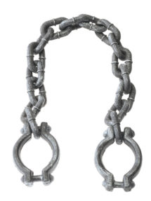 accessoire halloween, chaine de prisonnier, chaine de bagnard, menottes de prisonnier
