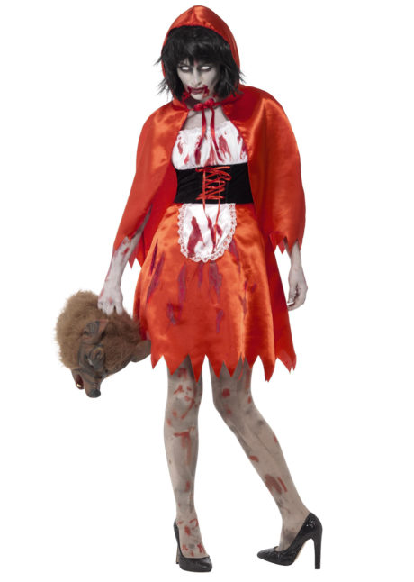 déguisement halloween femme, costume halloween femme, déguisement chaperon rouge halloween femme, déguisement chaperon rouge halloween, Déguisement Chaperon Rouge Zombie