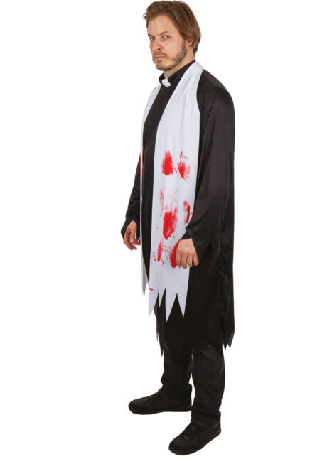 déguisement de curé zombie, déguisement prêtre zombie, costume halloween homme, Déguisement de Curé Zombie Ensanglanté