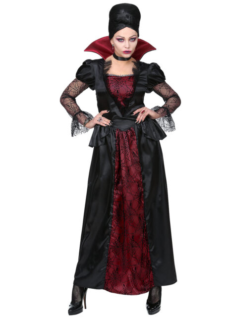 déguisement de vampire femme, costume vampire halloween femme, Déguisement de Vampire, avec Dentelle Toile d’Araignée