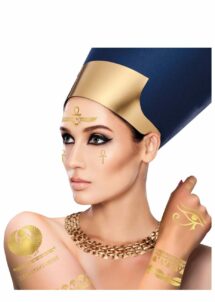 faux tatouages Egypte, faux tatouages dorés, faux tatouages Cléopatre, Faux Tatouages Égyptiens Dorés – Cléopâtre et Oeil d&rsquo;Horus