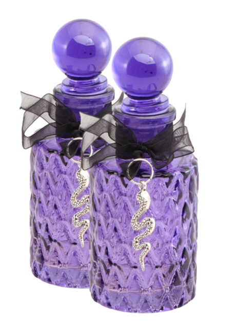 flacon serpent halloween, fiole halloween sorcière, bouteille halloween, Bouteille Flacon Elixir de Serpent, en Verre