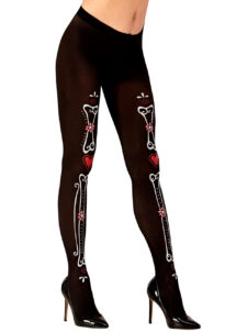 collants squelette mexicain, collants squelette jour des morts, accessoire déguisement day of death, déguisement mort mexicaine