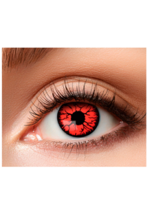 lentilles rouges démon, lentilles rouges halloween