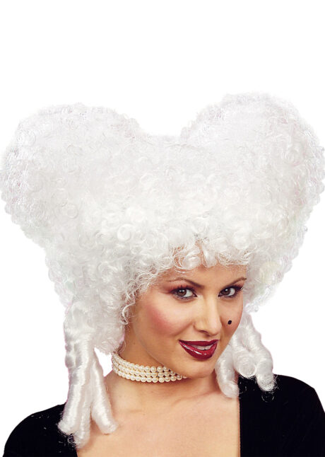 perruque marquise baroque, perruque de marquise blanche, Perruque de Marquise Baroque, Blanche