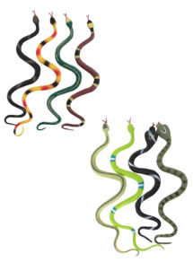 faux serpent cobra, faux serpent halloween, décoration halloween, accessoire halloween déguisement, faux serpent halloween, Serpents en Plastique, x 4 modèles colorés