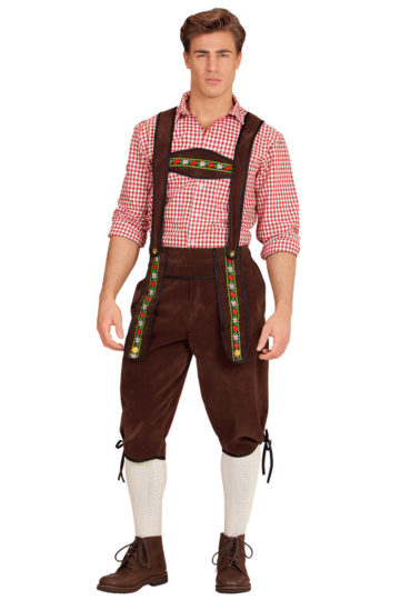 déguisement bavarois homme, costume bavarois homme, déguisement tyrolien homme, costume tyrolien homme, salopette bavaroise déguisement, déguisement homme, déguisement fête de la bière, déguisement oktoberferst Déguisement Bavarois, Salopette Marron