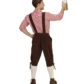 déguisement bavarois homme, costume bavarois homme, déguisement tyrolien homme, costume tyrolien homme, salopette bavaroise déguisement, déguisement homme, déguisement fête de la bière, déguisement oktoberferst Déguisement Bavarois, Salopette Marron