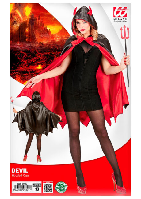 Déguisement diablesse rouge et noire femme Halloween