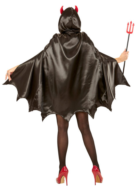 cape de diable, cape halloween, déguisement de diable, diablesse halloween, déguisement de diable pour halloween, cape rouge halloween, Cape de Diable, Rouge et Noire, Satin