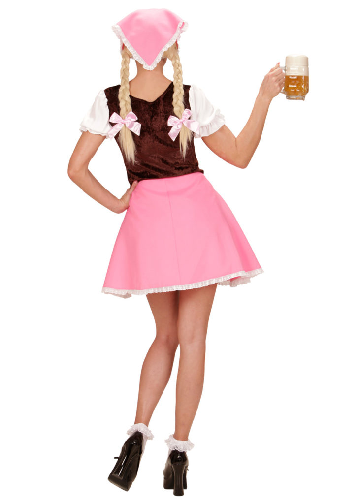 Costume Bavarois Femme Dirndl - Robe Oktoberfest 3 Pièces, Polyester - Tailles S à 2XL - Pour Halloween, Fête, Carnaval - 3