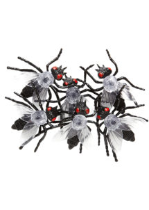 fausses mouches, faux insectes halloween, bestioles halloween, fausses mouches en plastique, fausses mouches halloween