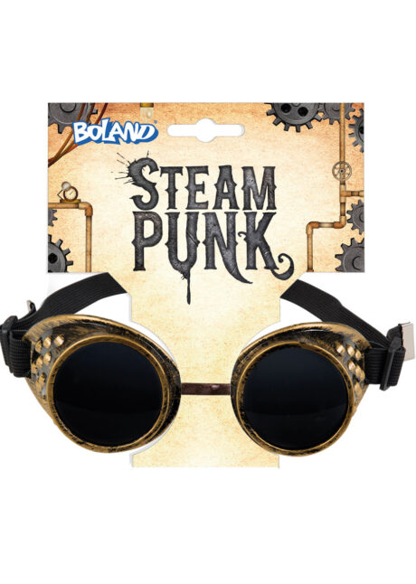lunettes steampunk, accessoire steampunk, burning man, festival burning man, Lunettes Steampunk, Acier Vieilli Doré