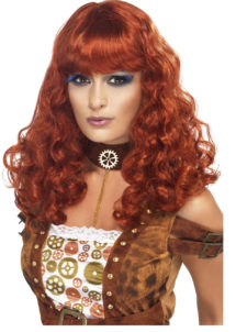 perruque steampunk, perruque rousse, perruque femme paris, perruque rousse pour femme, perruque cyberpunk, perruque steampunk, perruque rousse