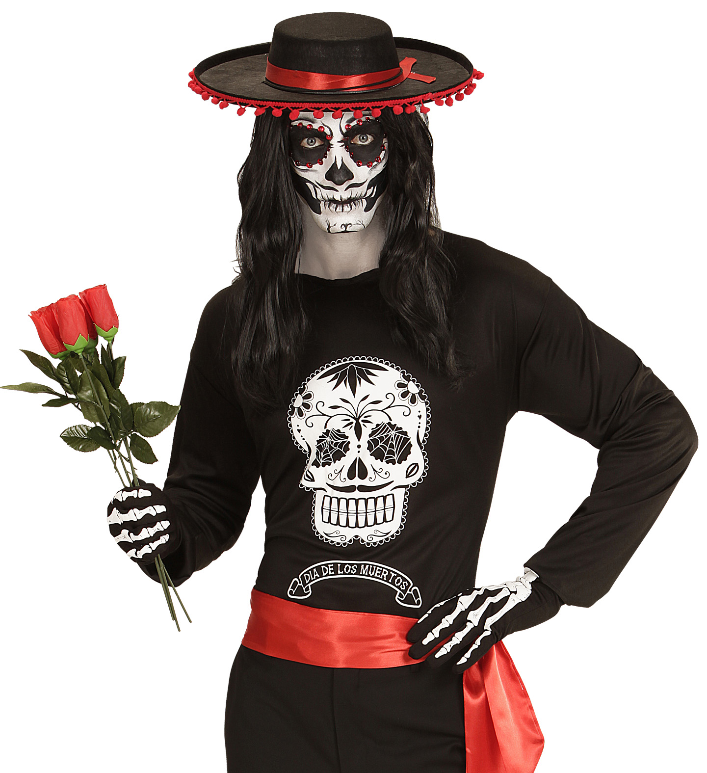 Déguisement Jour des Morts, Tshirt Homme Aux Feux de la Fête Paris