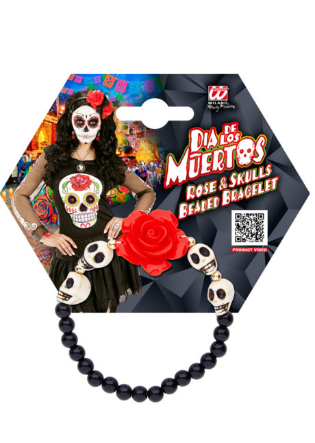 bracelet jour des morts, bijoux jour des morts mexicains, bijoux dia de los muertos, accessoire jour des morts, accessoire mort mexicaine, Bracelet Jour des Morts Mexicain