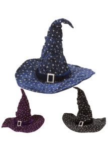 chapeaux halloween, chapeaux de sorcière, accessoires sorcières, déguisement de sorcière, chapeaux de sorcellerie, chapeau de sorcier, chapeau de sorcellerie, Chapeau de Sorcier, Velours et Etoiles