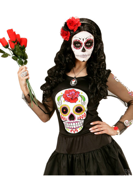 collier jour des morts, collier dia de los muertos halloween, bijoux halloween, accessoire déguisement halloween, collier halloween jour des morts, Collier Jour des Morts, Médaillon Mexicain