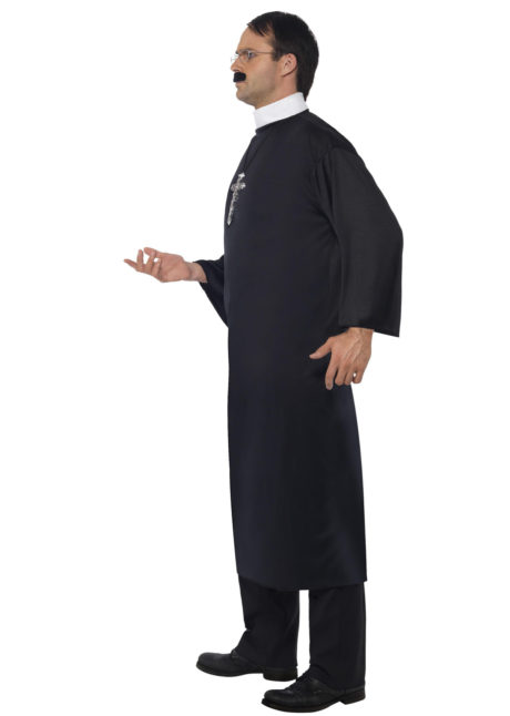 Robe de prêtre noire pour soirée déguisée, Déguisement de Curé de Campagne