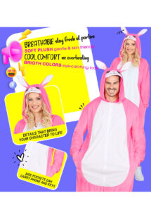 déguisement de lapin, combinaison de lapin, déguisement lapin adulte, Déguisement de Lapin Rose, Combinaison Ample