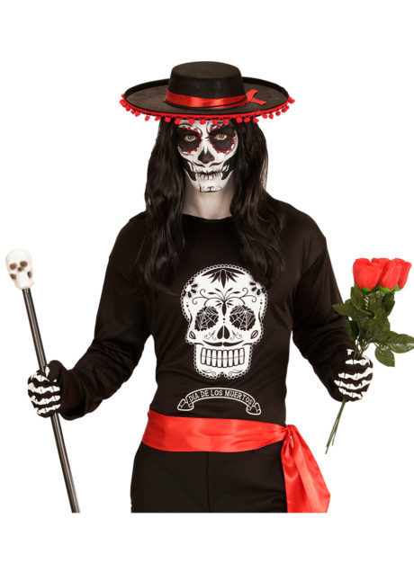 déguisement jour des morts mexicain, accessoire jour des morts, déguisement homme halloween, déguisement halloween homme, déguisement mort mexicaine homme, déguisement dia de los muertos, Déguisement Jour des Morts, Top Dia de Muerte