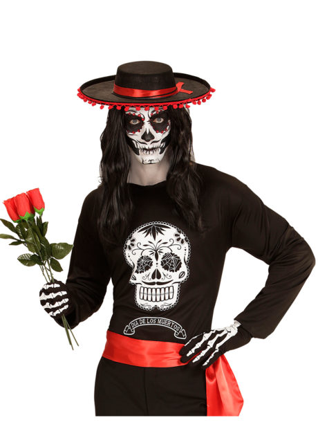 déguisement jour des morts mexicain, accessoire jour des morts, déguisement homme halloween, déguisement halloween homme, déguisement mort mexicaine homme, déguisement dia de los muertos, Déguisement Jour des Morts, Top Dia de Muerte