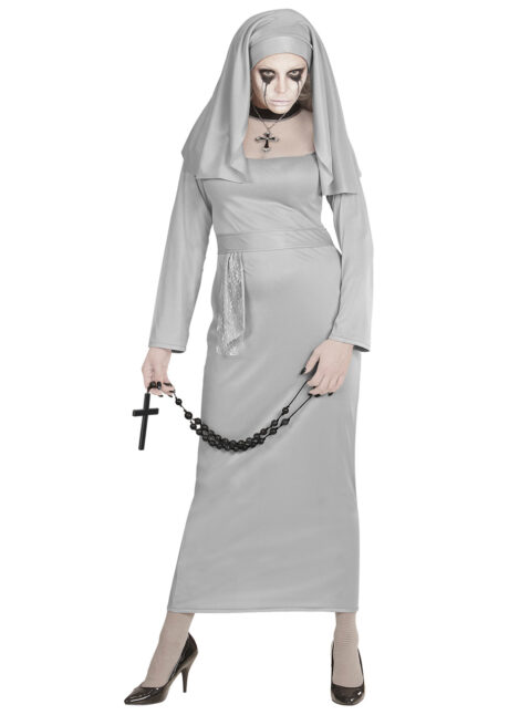 déguisement nonne grise, costume de nonne halloween, Déguisement de Bonne Soeur, Nonne Fantôme Grise