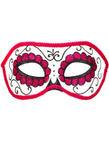 masque squelette mexicain, masque de déguisement, masque mexicain halloween, masque déguisement halloween, accessoire déguisement halloween masque, masque dia de los muertos, masque dia de la muerte, masque halloween, masque halloween day of death, jour des morts mexicain, masque jour de morts adulte, masque halloween femme, Loup Jour des Morts, Paillettes Roses