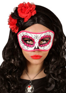 masque squelette mexicain, masque de déguisement, masque mexicain halloween, masque déguisement halloween, accessoire déguisement halloween masque, masque dia de los muertos, masque dia de la muerte, masque halloween, masque halloween day of death, jour des morts mexicain, masque jour de morts adulte, masque halloween femme