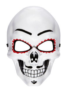 masque jour des morts, masque halloween, masque squelette mexicain