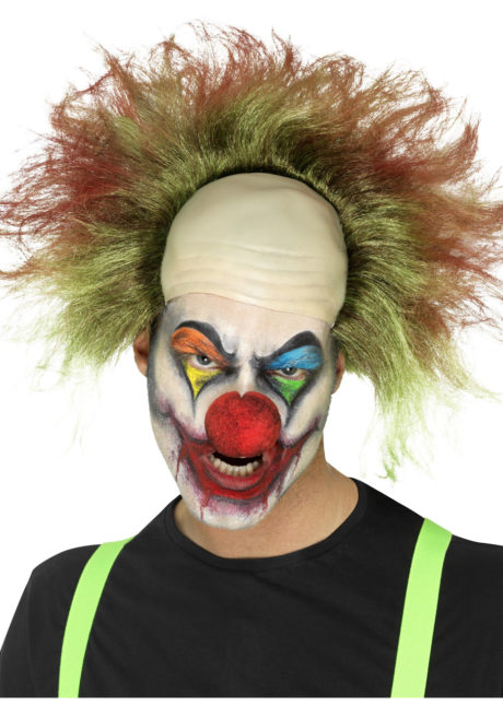 perruque de clown, clowns effrayants accessoires, perruque clown effrayant, perruque clowns tueurs, accessoire déguisement clown effrayant, Perruque de Clown Sinistre, Scary Clown
