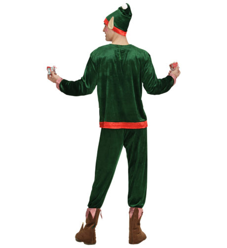 déguisement d'elfe pour adulte, costume d'elfe de noël, déguisement elfe de noël, déguisement elfe pour homme, Déguisement d’Elfe du Père Noël, Vert Foncé