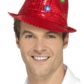 chapeau rouge, chapeaux paillettes, chapeaux borsalino paillettes, chapeaux borsalino paris, chapeaux années 30 paris, chapeaux de fête, accessoires chapeaux, chapeaux lumineux, chapeaux clignotants, chapeaux led, chapeaux de fête Chapeau Borsalino Lumineux, Paillettes Rouges
