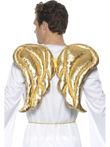 ailes d'ange dorées, ailes de cupidon, ailes dorées, ailes d'or, ailes d'ange dorées, ailes de cupidon dorées Ailes d’Ange Dorées, Tissu Matelassé Shiny