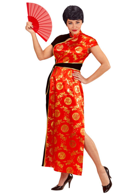 déguisement de chinoise, déguisement asie, déguisement asiatique, déguisement de japonaise,, Déguisement de Chinoise, Robe Satin