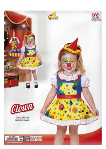 déguisement de clown pour enfant, déguisement de clown fille, costume de clown fille, costume de clown petite fille