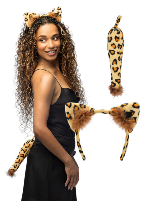 kit de léopard, oreilles de léopard, serre tête léopard, Kit de Léopard, Oreilles et Queue