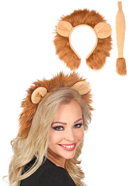 kit déguisement de lion, serre tête lion, queue de lion, crinière, Kit de Lion, Oreilles et Queue