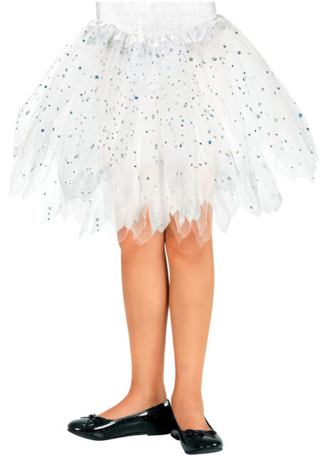 tutu pour enfant, tutu de déguisement enfant, tutu fille déguisement, déguisement danseuse fille, tutu blanc à paillettes, Tutu Blanc à Paillettes, en Tulle, Fille