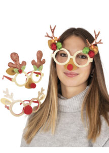 lunettes de noel, lunettes renne de noel, accessoire de renne de noel, Lunettes Renne de Noël, Paillettes