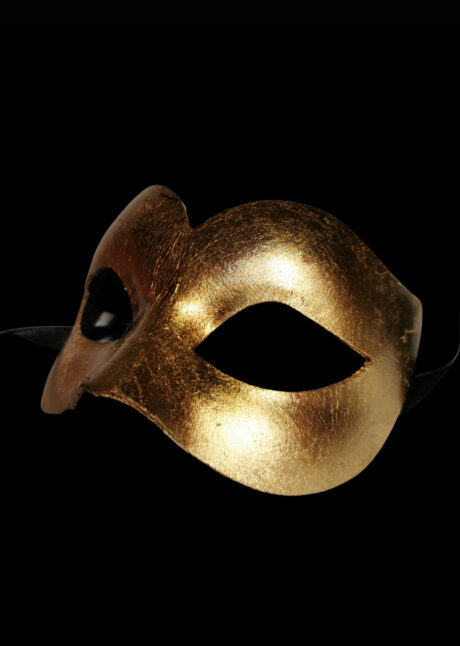 masque vénitien, loup vénitien, masque carnaval de Venise, masque dore, Feuille d’Or, Courbes, Vénitien Fait Main